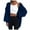 Blue, variant on Idoravan Cardigan Sweaters for Women Trendy Women's Hooded Cardigan Thick Knit Sweater Big Coat