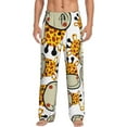 thumbnail image 2 of Picia Giraffes Head Mens Soft Woven Cotton Elastic Waistband Sleep Pajama Pant Lounge Sleep Pant With Pockets And Drawstring-X-Large, 2 of 9