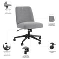 thumbnail image 4 of Serenity Mid Back Armless Office Chair with Wheels in Cool Gray Fabric, 4 of 13