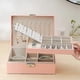 thumbnail image 5 of 2 Layers Jewellery Box, Pu Leather Jwelleries Women Set Box, Jewellery Organiser With Lockable Velvet Lining, Jewellery Box For Women To Hold Jewelry, 5 of 5