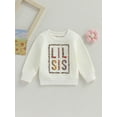 thumbnail image 2 of xiaxaixu Chandails pour Tout-Petites Filles à Manches Longues Col Rond Imprimé Léopard et Lettres Chandails Amples Hauts d'Automne, 2 of 9