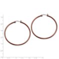 thumbnail image 3 of Stainless Steel Brown Plated 48mm 2mm Hoop Earrings, 3 of 7