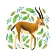 thumbnail image 2 of Noonday Designs 20x20 Black Ornate Wood Framed with Double Matting Museum Art Print Titled - Safari Cuties Gazelle, 2 of 4