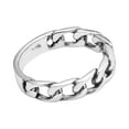 thumbnail image 3 of Classic Band of Cuban Link Men and Women .925 Sterling Silver Ring-8, 3 of 5