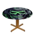 thumbnail image 3 of WYYP Skull Ghost Cyberpunk Round Tablecloth - Full Width Single-Sided Printing, 100% Polyester Fiber, Waterproof White, 3 of 8