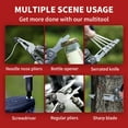 thumbnail image 5 of TAWOM 21-in-1 Multitools Pocket Knife, Multi-Function Pliers, Self-Locking EDC Survival Gear with Pouch for Camping, Outdoor , Father's Day Gift for Men, Dad, Him, Gray, 5 of 11