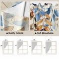 thumbnail image 3 of Orange Blue Botanical Kitchen Window Curtains, Swag Curtains Valance for Bedroom Living Room Bathroom, Weeping Fall Eucalyptus Leaves Rustic Rod Pocket Window Curtain Block Drapes 2 Panels 36"x36", 3 of 9