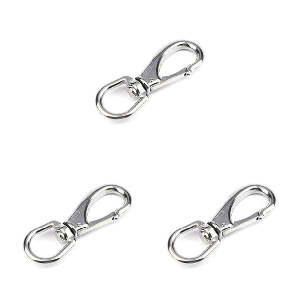 Soidarity Ganchos de acero inoxidable Práctico clip de resorte Impermeable Resistente al desgaste Ganchos giratorios Cuerda de resistencia a la tracción Tipo 1 3piezas Soidarity CBP258232