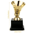 thumbnail image 2 of OULII Golden Plastic Badminton Trophy Award Display for Ceremonies and Sports Events - 1 Piece Commemorative Prize, 2 of 7