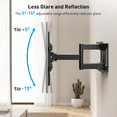 thumbnail image 5 of MountFTV Full Motion TV Wall Mount Bracket for 37"-90" TVs, Holds up to 132 lbs, Max 600x400mm, Fits 8″/12″/16″ Wood Studs, 5 of 8