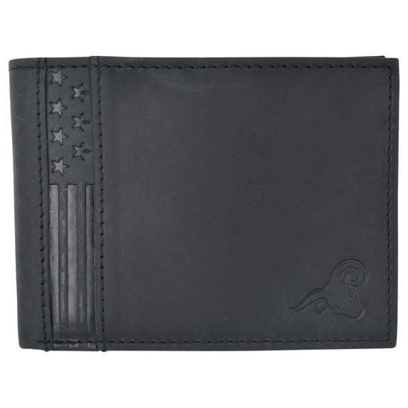 Mens Wallet RFID Genuine Leather Bifold Wallets For Men USA Stars & Stripes Design