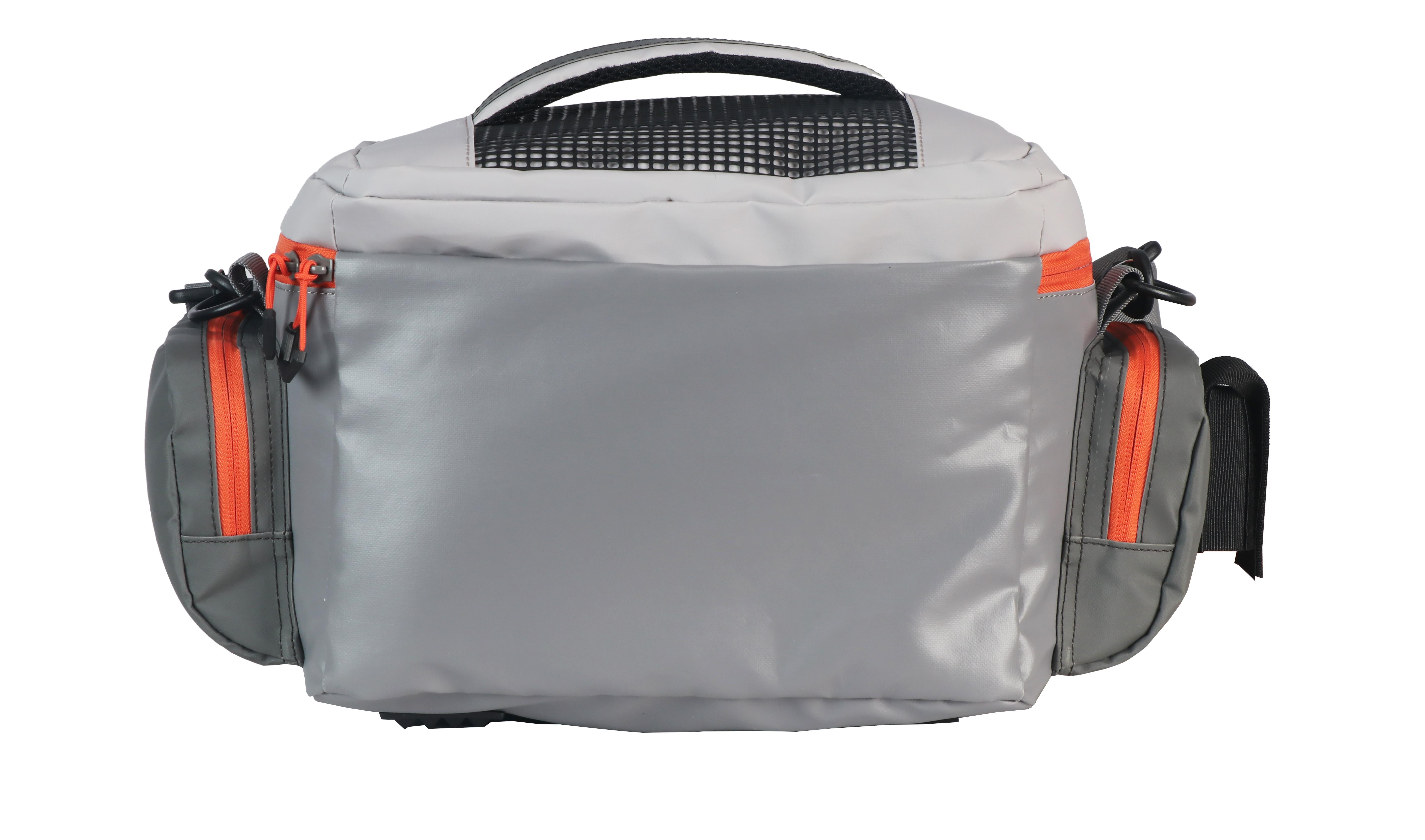 Ozark Trail X-Pro 3600 Coated Tackle Bag with 5 Trays - Water Resistant Fishing Gear Storage, Grey