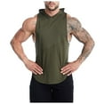 thumbnail image 5 of Bcfgryg Mens Loose Sleeveless Gym Wear Hooded Basketball Vest Vest for Men, 5 of 5