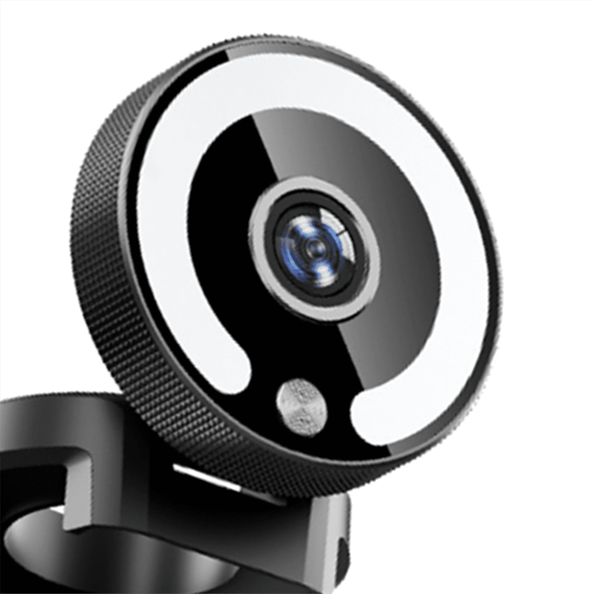 4K Webcam HD Camera with Fill Light Laptop PC Computer Live Broadcast Camera Video Web Camera Microphone Webcast,1 * Camera,Black & White