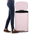 thumbnail image 6 of Connor Rectangular 13.2 Gallon (50L) Trash Can with Soft-Close Lid and FREE Mini Trash Can, Blush Pink, 6 of 10