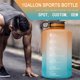 thumbnail image 4 of Botella de agua motivacional Eigraketly 3,78 l con marcador de tiempo naranja verde, 4 of 6