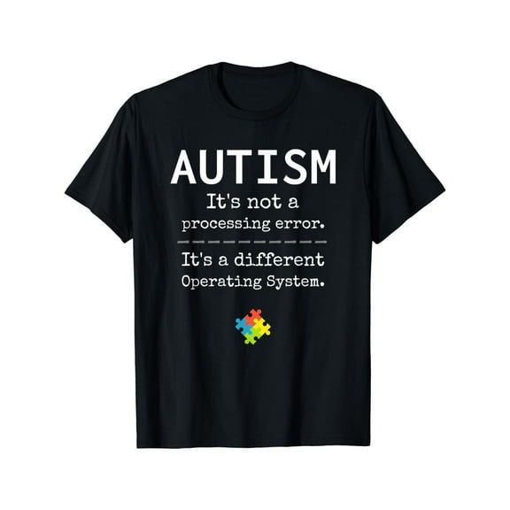 [Men's Cotton Autism T-shirt] Autism Patterned Printed Men's T-shirt - Cotton