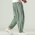 thumbnail image 5 of PEASKJP Men's Washed Out Short Elastic Relaxed Fit Summer Casual Cotton Work Shorts,Green L, 5 of 5
