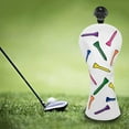 thumbnail image 3 of Funda de cabeza de palo de golf, funda para driver, fairway, híbrido, putter, protector de cuero sintético, fundas de madera patrón 9.5x24cm, 3 of 9