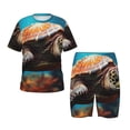 thumbnail image 1 of Fotbe Realistic Turtle Pijama Estampada de 2 Piezas para Niños – Ropa de Dormir de Manga Corta Cómoda para Niños y Niñas, Camiseta y Shorts de Algodón-X-Large, 1 of 6