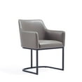thumbnail image 4 of Manhattan Comfort Serena Dining Armchair with Steel Frame in Gray, 4 of 10
