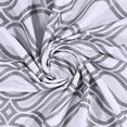 thumbnail image 3 of Silver and White Printed Lattice Shower Curtain, 3 of 3