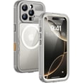 thumbnail image 1 of AIR-Magnetic for iPhone 16 Pro Case, IP68 Waterproof Dustproof Case, [Compatible with Magsafe] [Built-in Screen Protector] Full Body Heavy Duty Rugged Phone Cover 6.3 inch, Natural, 1 of 4