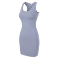 thumbnail image 3 of Made by Olivia Women's Fitted Sleeveless Sexy Body-Con Racer-Back Round Neck Mini Dress, 3 of 4