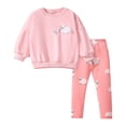 thumbnail image 1 of Fgnfyis Ensemble à Capuche Décontracté à Manches Longues pour Filles, Automne, 1-2 Ans, Rose, 1 of 4