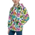 thumbnail image 2 of Pofeuu Watercolor Flowers Print Kids Pullover Hoodies Warm Thick Hooded Sweatshirt with Packet for Boys Girls-X-Large, 2 of 6