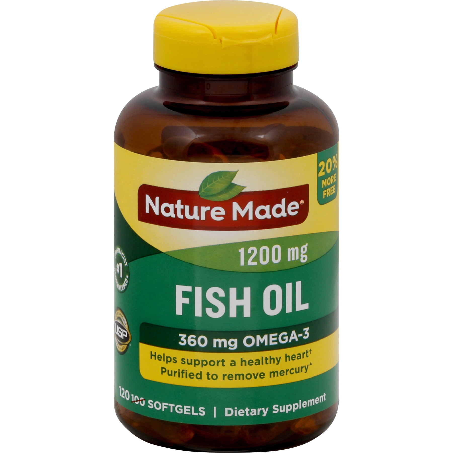 Nature Made Fish Oil 1200 mg Softgels 100ct BrickSeek
