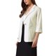thumbnail image 4 of Blazers informales para mujeres verano 3/4 de manga ligera de algodón y lino chaqueta blazer XS beige, 4 of 6
