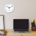 thumbnail image 5 of Reloj de pared jomparis plateado de 25 cm, funciona con pilas y silencioso, 5 of 5