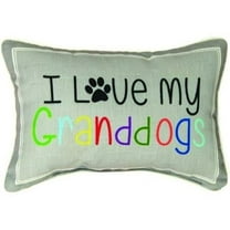 12.5 x 8.5 in. I Love My Granddogs Word Dye Throw Pillows
