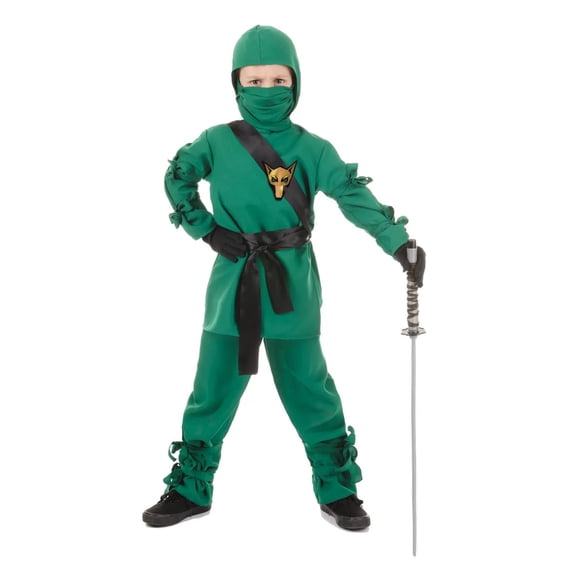 Underwraps Ninja, Green Child Costume: Small Unisex