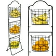 Sorbus 3Tier Wire Market Basket Stand for Fruit, Vegetables