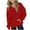 Red, variant on Long Sleeve Hoodies Teens V-Neck Sweatshirt Trendy Solid Casual Pullover with Pocket Oversized Kids Thin Fleece Hoodless Tops For School Casual Girls Oversized Hooded Sweatshirt Black 3Y