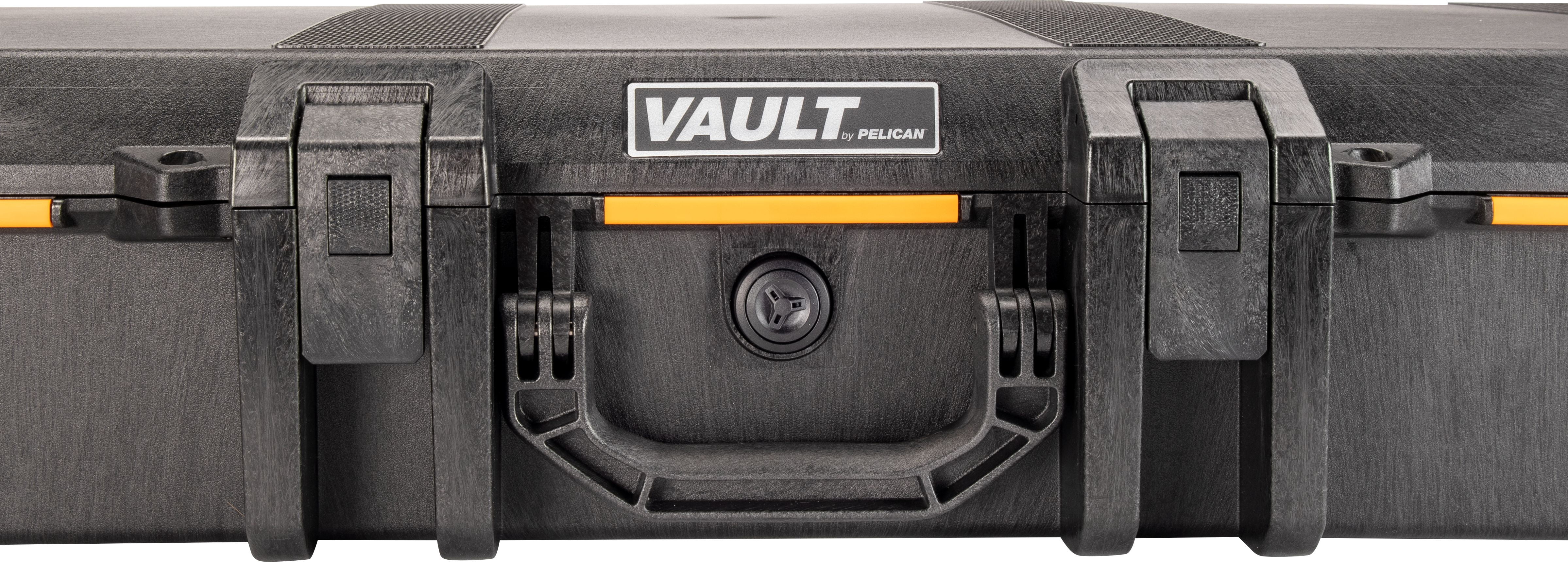 Vault by Pelican V700 Long Hard Case, Camera, Rifle, Gear, Equipment, Crushproof, Dustproof, Weather-Resistant, Push Button Latches, Black