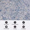 thumbnail image 5 of World Rug Gallery Contemporary Geometric Weather Resistant Reversible Indoor/Outdoor Area Rug - Blue 5'x7', 5 of 7