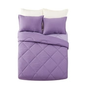 Urban Playground Kids and Teens Iris Solid Purple 2-Piece Comforter Set, Twin/Twin XL