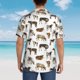 thumbnail image 4 of Balery Cow Camisas hawaianas de manga corta para hombre, camisas playeras de corte holgado, camisas de vacaciones con botones,Small, 4 of 7
