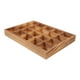 thumbnail image 3 of Caja organizadora de madera con rejilla y 20 compartimentos para calcetines y ropa interior., 3 of 8