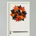 thumbnail image 4 of Loyerfyivos Halloween Door Decorations Home Outside Hello Signs Decor Welcome, Halloween Wreaths for Door Outdoor Indoor Window Thanksgiving Garland Yard Hanging Vintage Maple Leaves Wreath Decor, 4 of 6