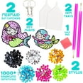 thumbnail image 4 of Blue Squid Gem Art Painting Kit Mermaid Diamond Art Arts and Crafts Kids with Stickers, Stylus, and Keychains 1500+ Pieces, 4 of 7