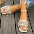 thumbnail image 5 of Dakaela Womens Slides Sandals Comfortable Summer Beach Flat Shoes Ladies Fashion Walking Slippers, 5 of 8