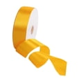 thumbnail image 4 of Cinta de tela de color liso, ancha y elegante, de satén, 100 yardas, para ramos florales. Amarillo, 4 of 9
