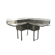 Corner Stainless Steel Sink 3 Compartment Commercial Kitchen Restaurant NSF