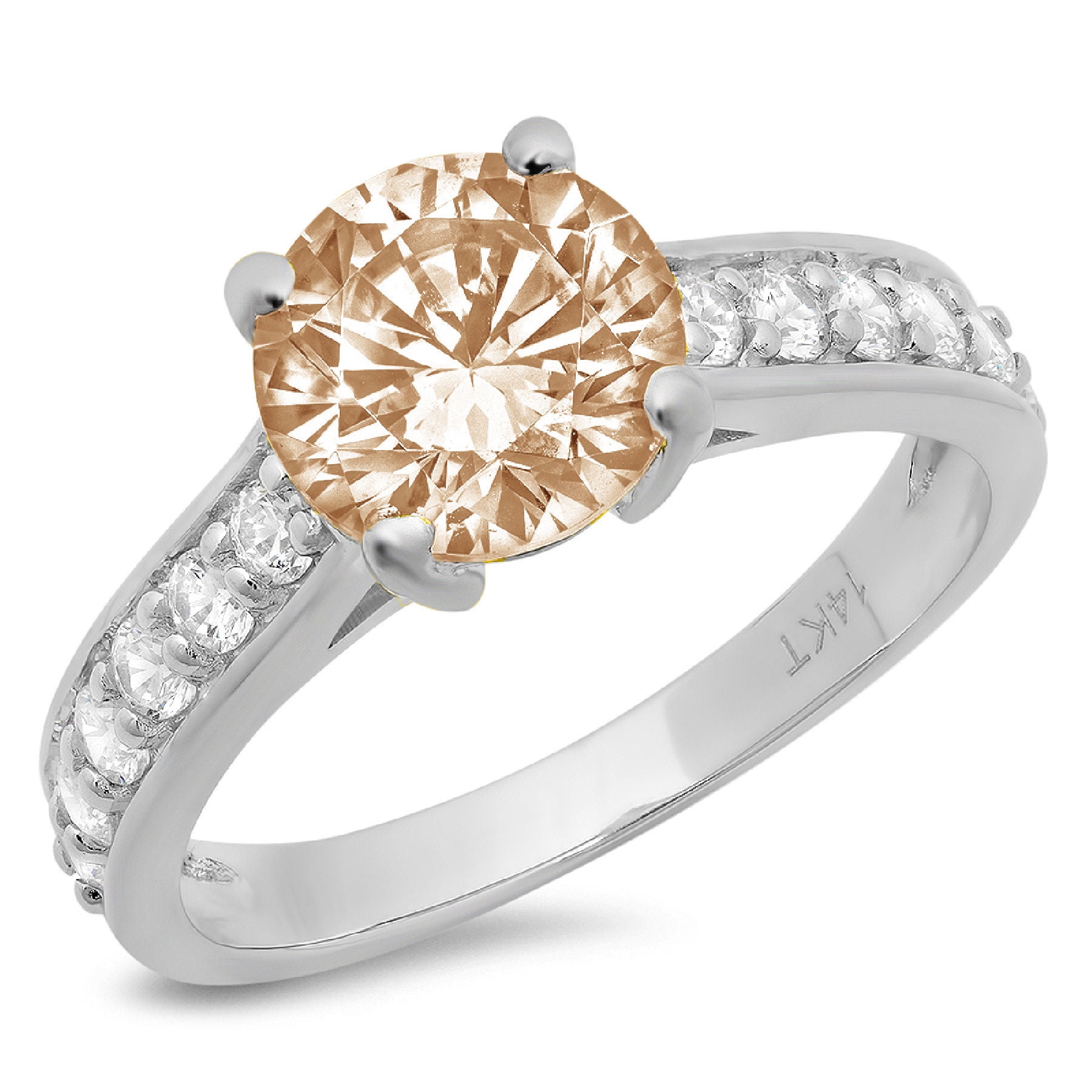 Details about   1.50 CT Round Cut Solitaire VVS1 Diamond Enhancer Band Ring 14K White Gold Over