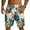 Navy_004, variant on Domuza Mens Hawaiian Beach Shorts Elastic Waist Drawstring Lightweight Summer Vacation Casual Shorts with Pocket White S