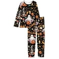 thumbnail image 4 of Renewold 2 Packs Skin Friendly Pajama Set for Women Pajama Sleepwear with Pumpkins Mushroom Graphic Fashion Pullover Loungewear Top Clothing Size XL,Halloween Holiday, 4 of 5